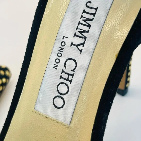 Jimmy Choo Size 8 Black & Gold heels - Picture 11 of 16